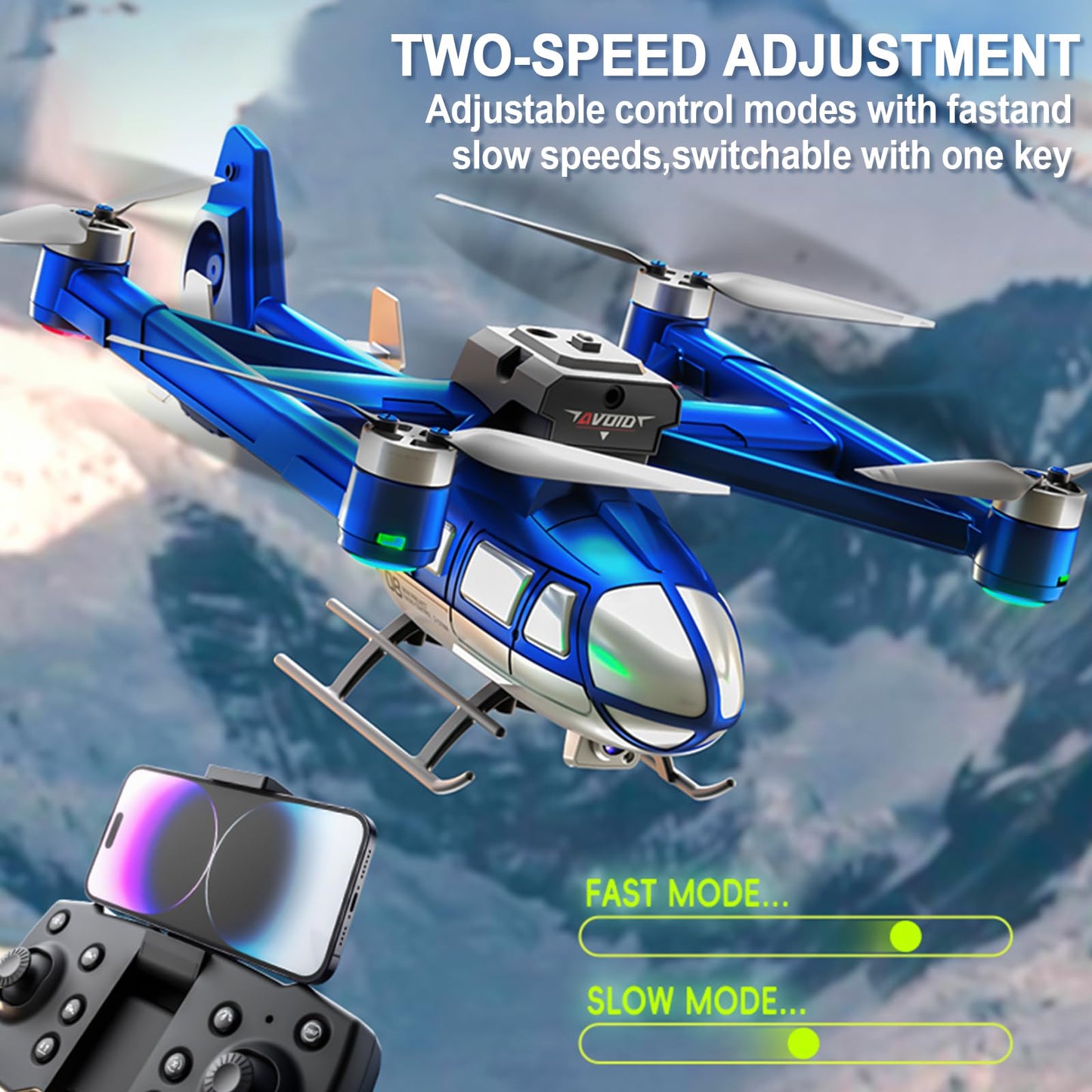 Losbenco Camera Drone for Kids 8-12 & Adults, Beginner-Friendly Mini Drone with 360° Flips, One-Key Take Off/Landing, Headless Mode, 2 Batteries, RC Quadcopter Toys for Boys Girls