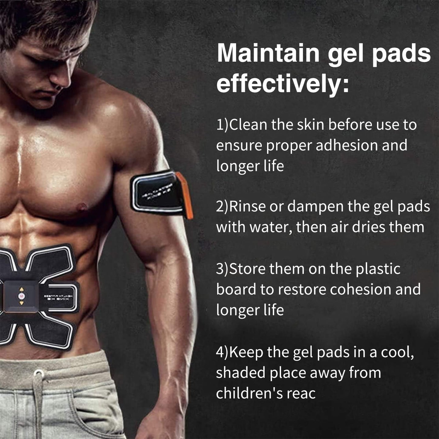 50Pcs/80Pcs Abs Stimulator Training Replacement Gel Sheet Pads for Abdominal Muscle Trainer, Accessory for Ab Workout Toning Belt