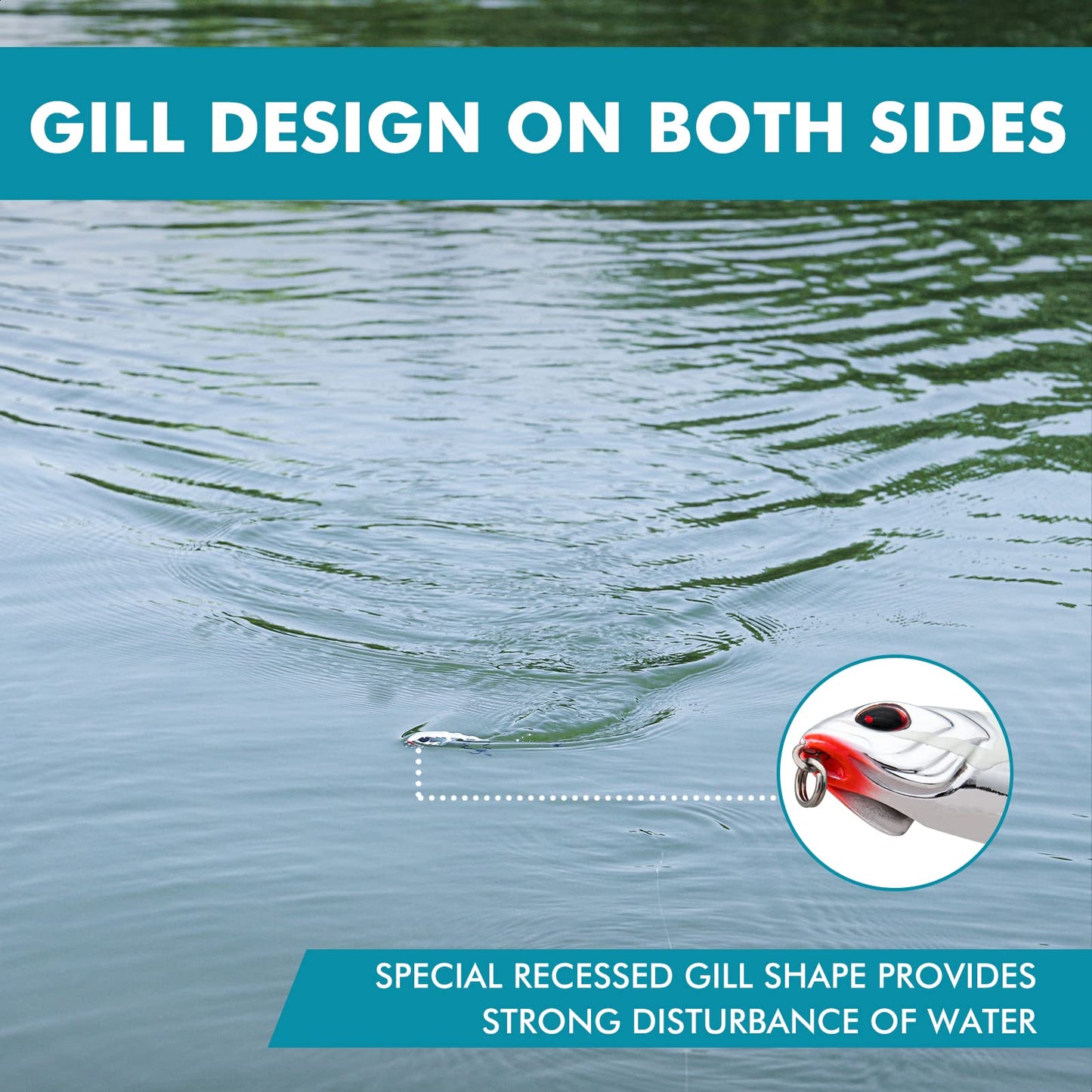 TRUSCEND Topwater Fishing Lures with BKK Hooks, Pencil Plopper Fishing Lures for Bass Catfish Pike Perch, Top Water Bass Bait Lure with Propeller Tail, Pencil Floating Lure