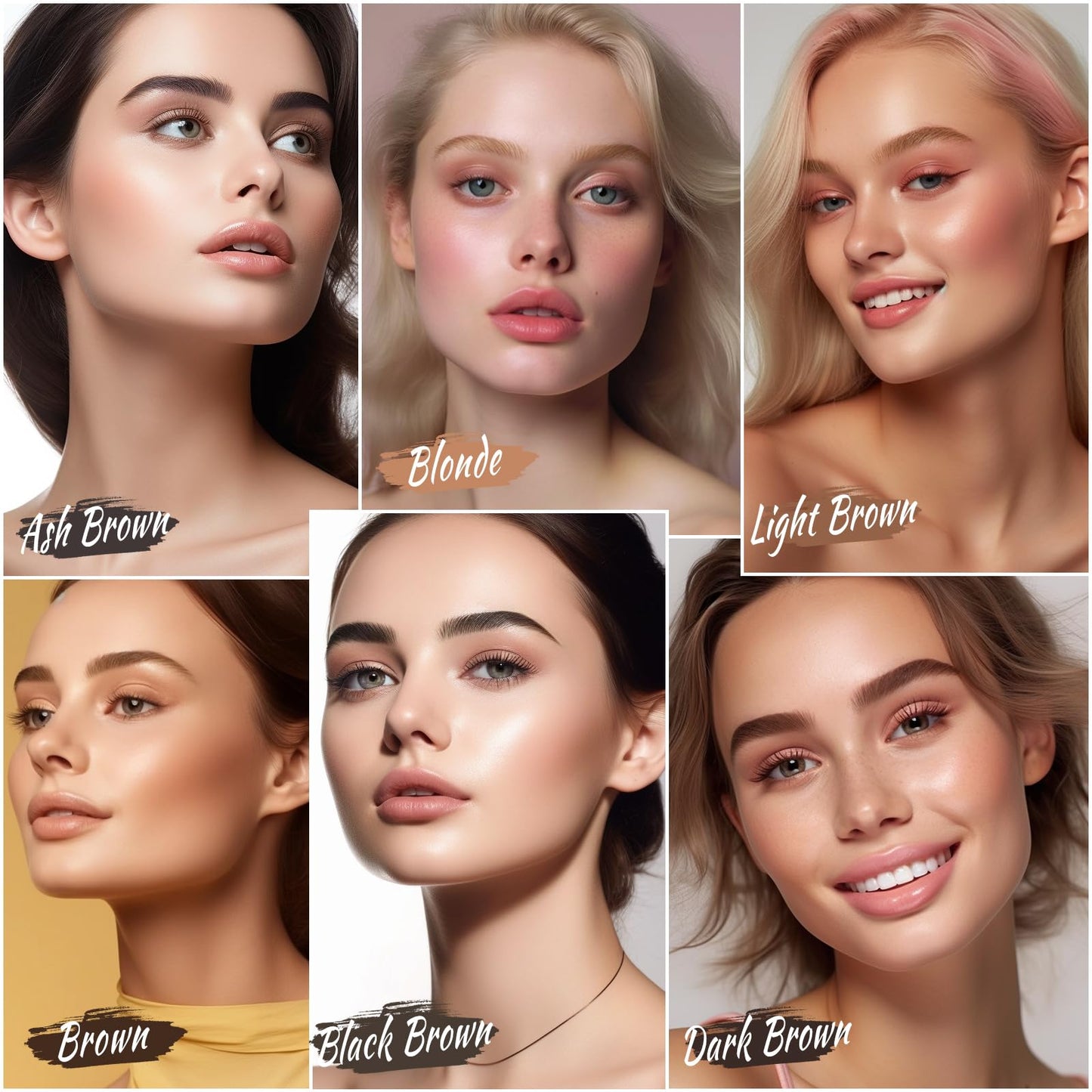 UCANBE 25PCS Eyebrow Stamp Stencil Kit With Dual-Color Eyebrow Stamp Pomade,20 Reusable Eyebrow Stencils,Finising Powder,Brush,Eyebrow Razor,Zipper Pouch,Waterproof Eye Brow Stamping and Shaping Kit01