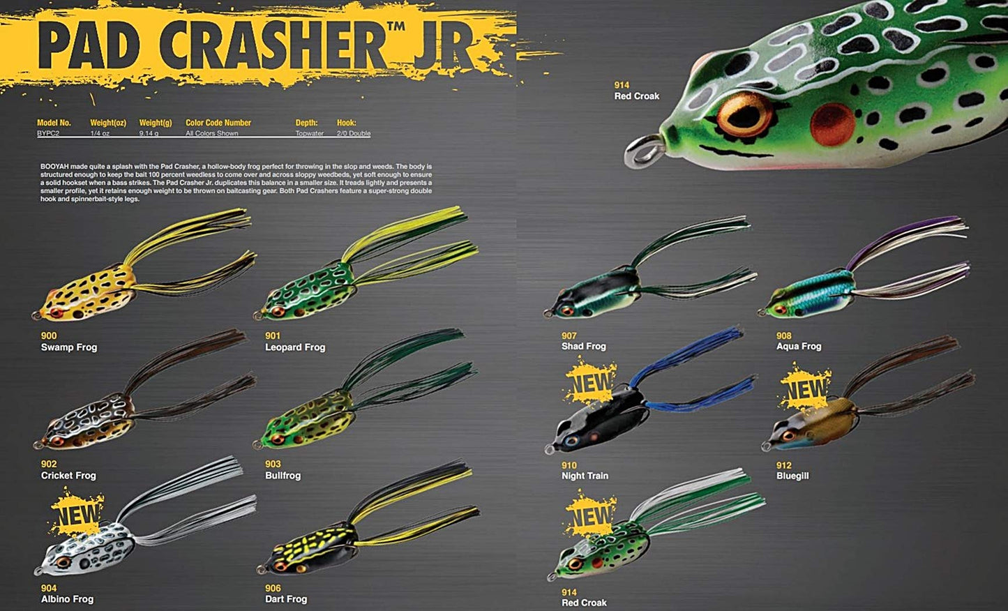 Booyah Pad Crasher Jr Swamp Frog 2 In