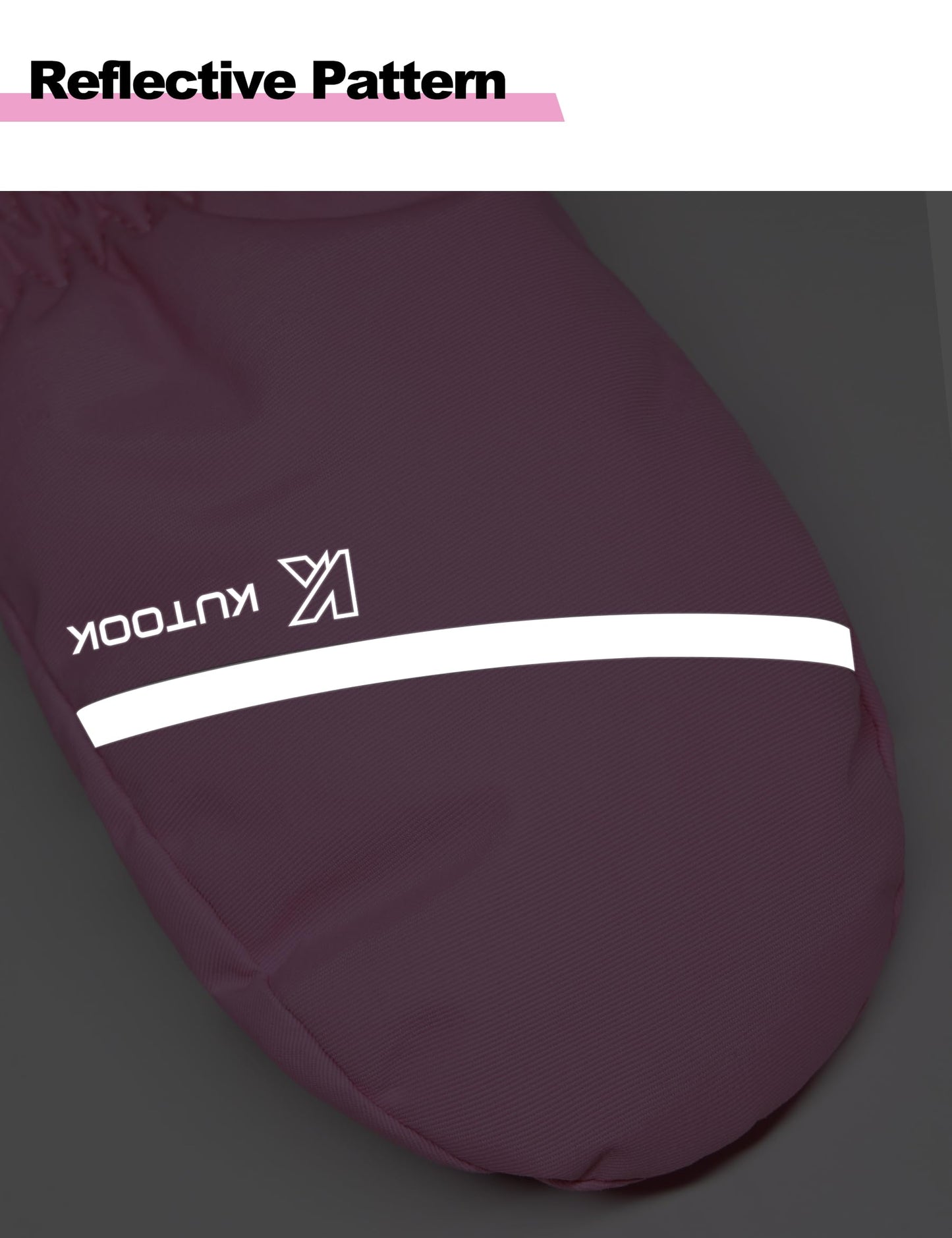 KUTOOK Kids Winter Gloves Boys Ski Mittens Waterproof Winter Kids Ski Gloves Girls Pink S 4-6 years