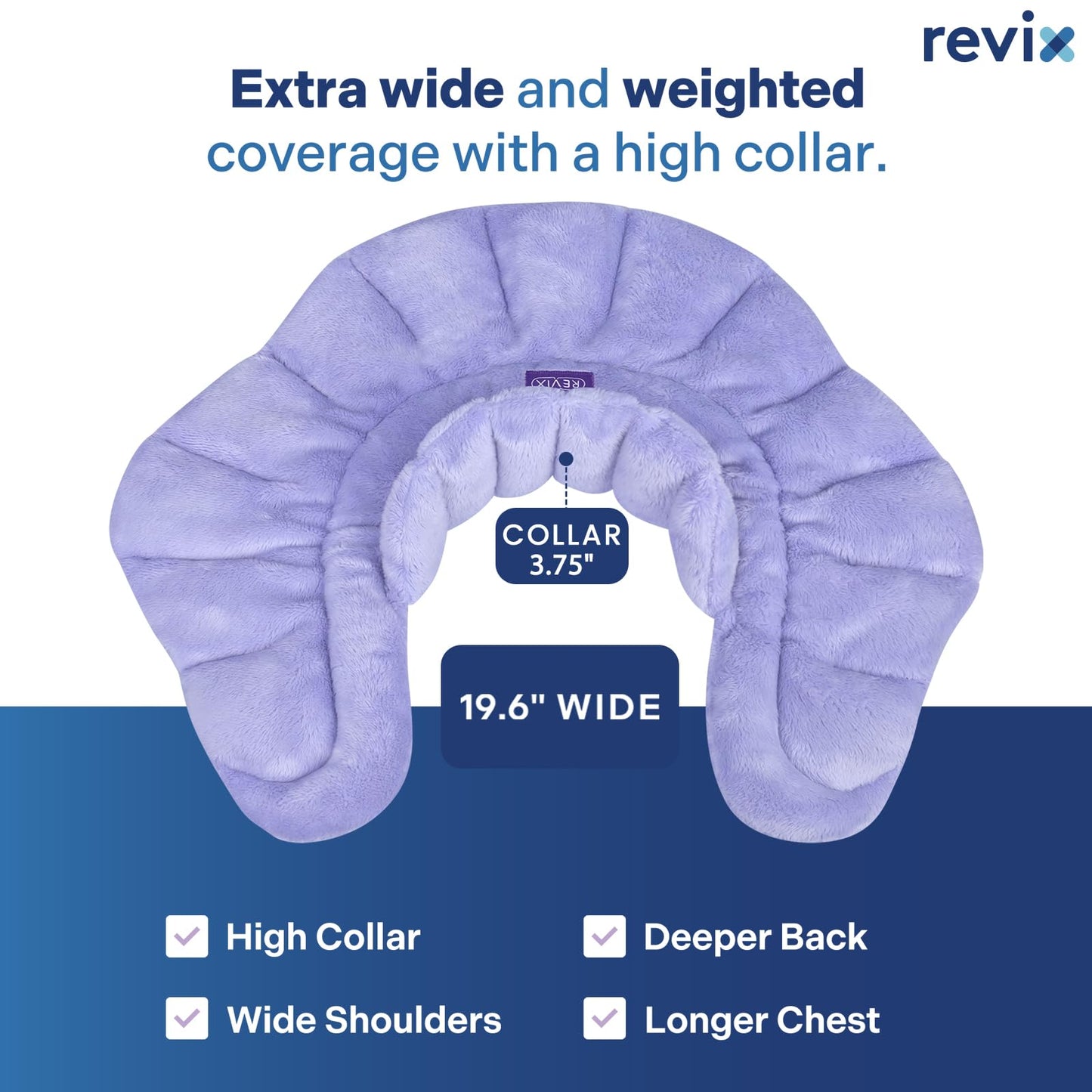 REVIX Microwave Heating Pad for Neck Shoulders and Back with Moist Heat, Weighted Microwavable Heated Neck Wrap Warmer, Scented