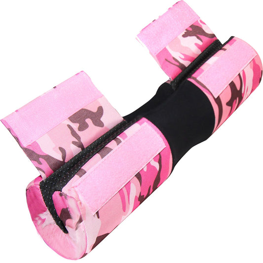 AN AMMAN Barbell Pad for Squat, Hip Thrust - Perfect for Gym Workout Smith Machine Thruster Weightlifting - Relieves Neck and Shoulder Pain - Thick Foam Cushion Camo Pink AM001BZ