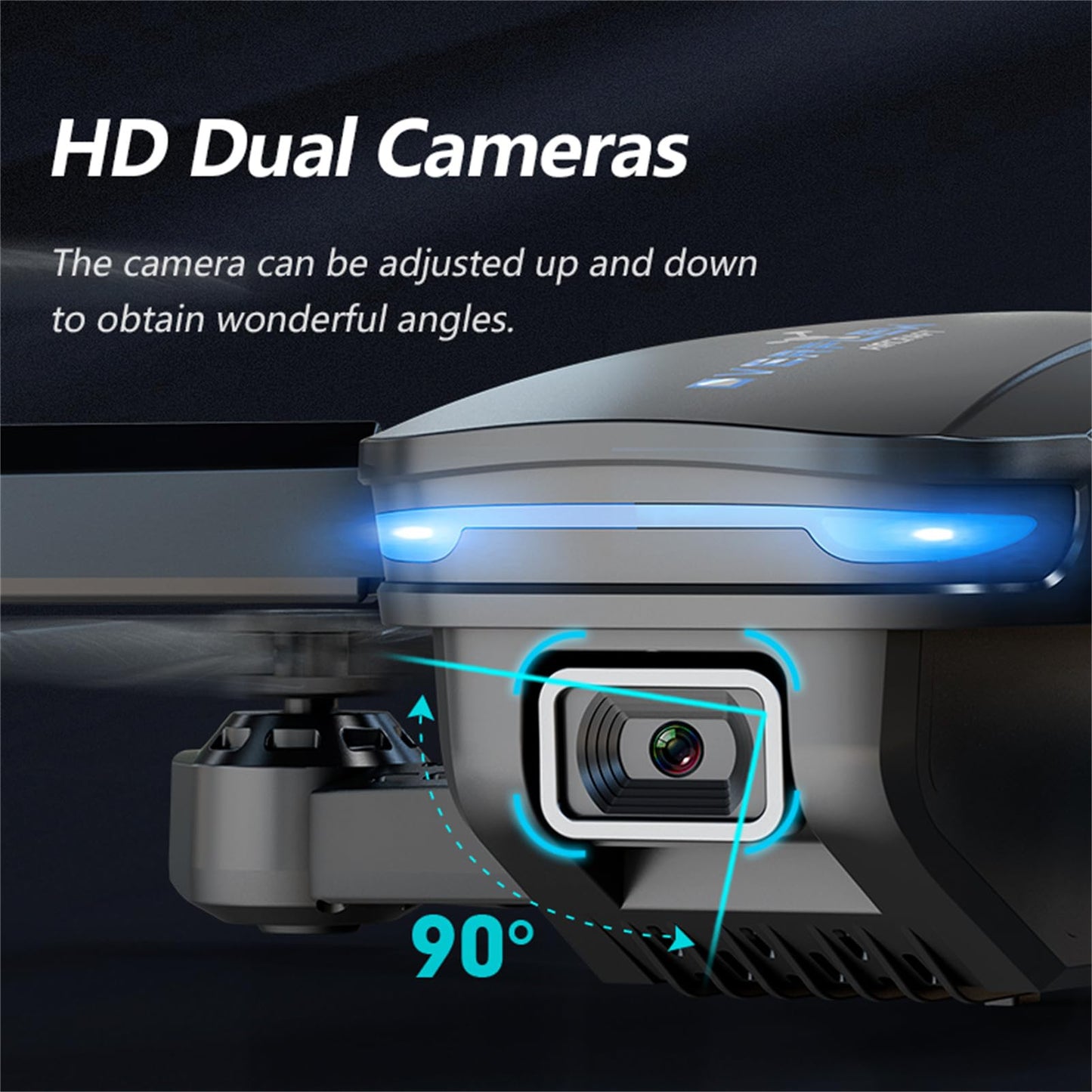 Flypear S20 Drone with 1080P Camera for Adults, Foldable Remote Control Quadcopter with Optical Flow Positioning, Altitude Hold, Headless Mode, Trajectory Flight, 3D Flips, 2 Rechargeable Batteries