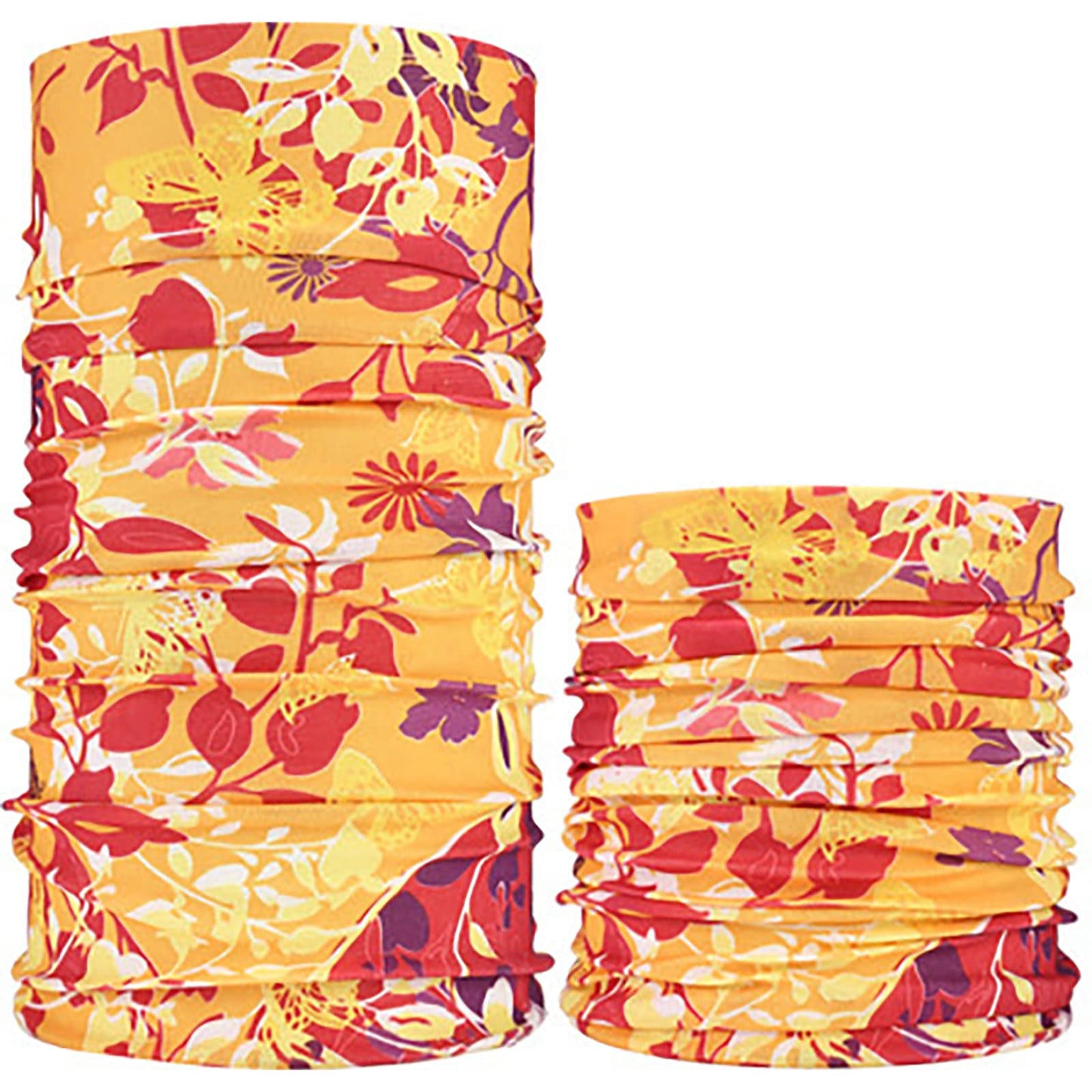 6 Pack Floral Bandanas UV Shield for Face Cover Balaclava Head Buff Scarf Fishing (Flower 2, 6)