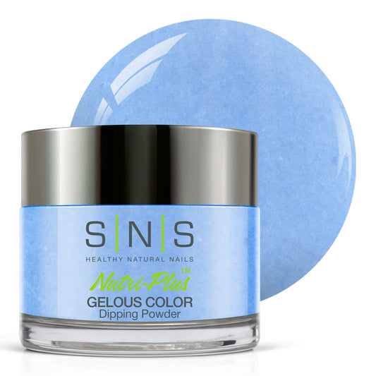 SNS Nail Dip Powder, Gelous Color Dipping Powder - Great Blue Hole (Blue/Pastel, Cream) - Long-Lasting Dip Nail Color Dip Nail Color Lasts 14 Days - Low Odor & No UV Lamp Needed - 1 Oz