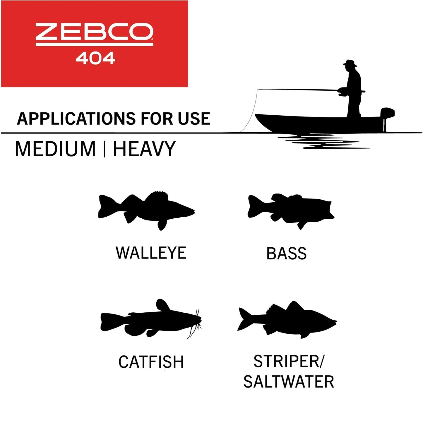 Zebco 404 Spincast Reel and Fishing Rod Combo, 6-Foot 2-Piece Fishing Pole, Size 40 Reel, Right-Hand Retrieve, Pre-Spooled with 15-Pound Zebco Line, Black/Red