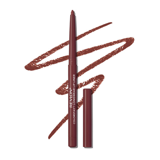 Revlon Colorstay Lip Liner Makeup with Built-In Sharpener, Longwear Rich Colors, Smooth Application, 645 Chocolate, 0.01 oz