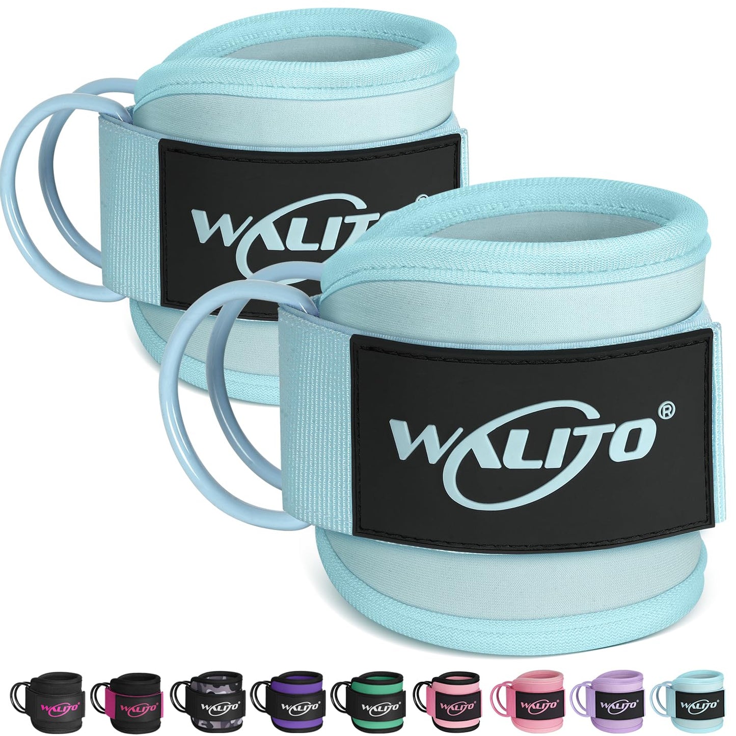 WALITO Gym Ankle Straps for Working Out - Glute Ankle Cuff Kickback Strap, Gym Cable Machine Accessories for Women Glute Leg Extensions, Hip Abductors & Lower Body Exercises Equipment