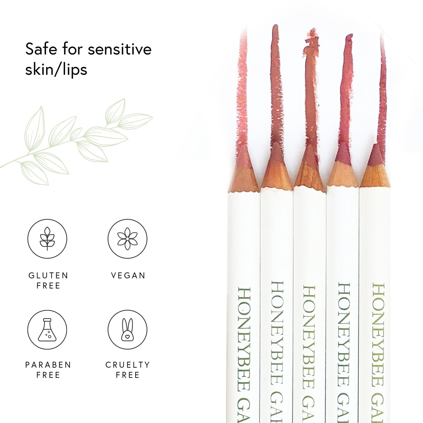 Honeybee Gardens Irresistible Lip Liner In Charisma, Matte Medium Warm Berry Color, Long-Lasting, Gluten-Free, Vegan, 0.04 oz