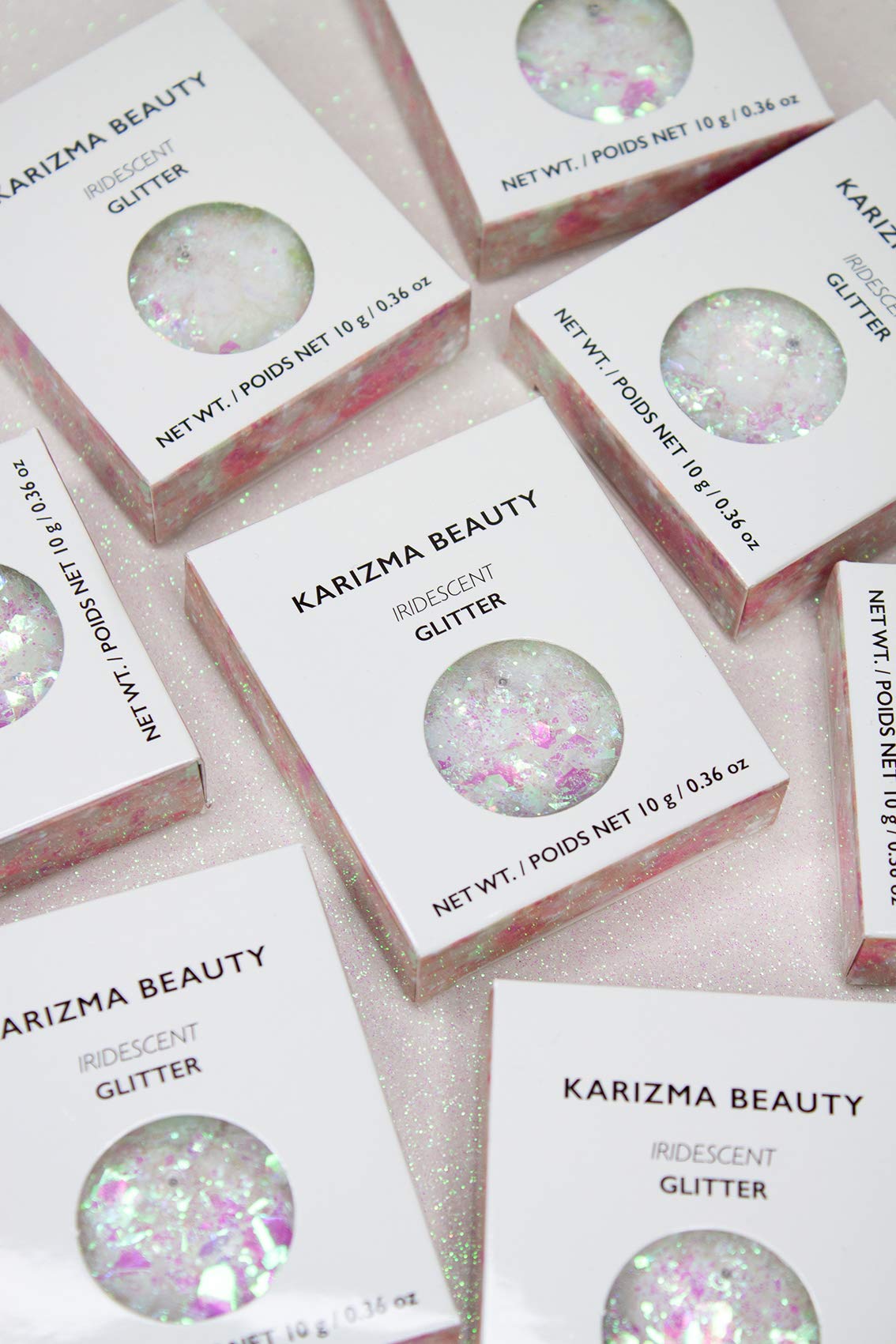 KARIZMA Iridescent Glitter. 10g Chunky Face Glitter, Hair Glitter, Eye Glitter and Body Glitter for Women. Rave Glitter, Festival Accessories, Cosmetic Glitter Makeup. Loose Glitter Set