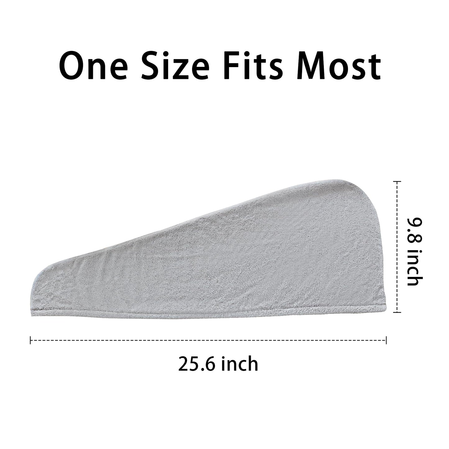 AGLIFEFY 2 Pack Microfiber Hair Towel Wrap for Women Super Absorbent Quick Dry Hair Turban for Drying Curly, Long & Thick Hair 10 inch X 26 inch Khaki+Khaki