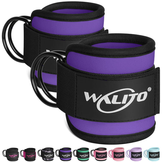 WALITO Gym Ankle Straps for Working Out - Glute Ankle Cuff Kickback Strap, Gym Cable Machine Accessories for Women Glute Leg Extensions, Hip Abductors & Lower Body Exercises Equipment