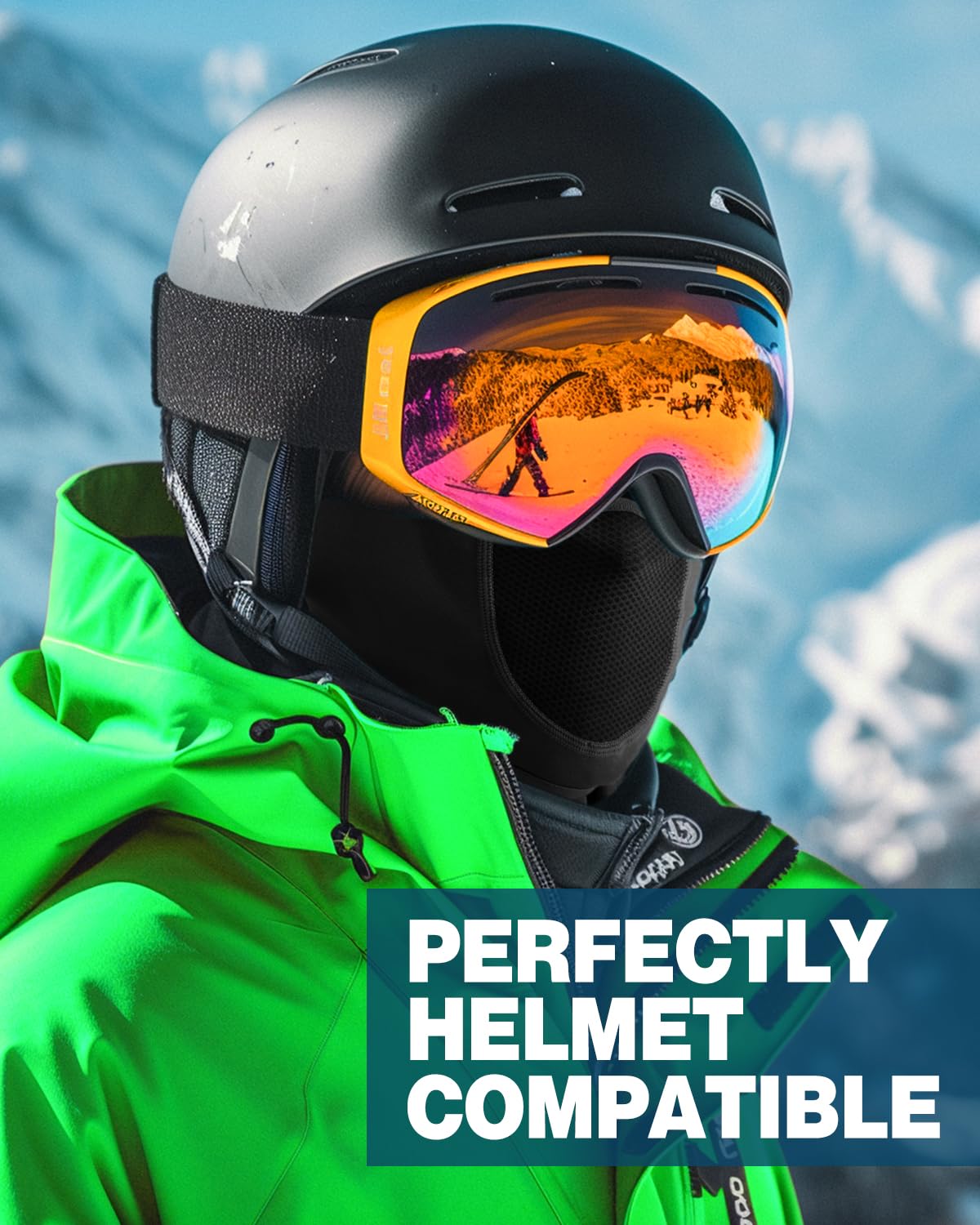 Balaclava Face Mask with Breathable Mesh, Moveable Design Ski Mask for Winter Cold Weather Ski Snowboarding Working Men Women