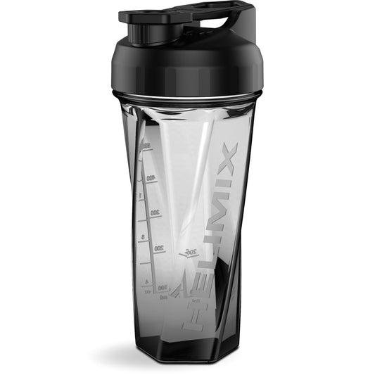 HELIMIX 2.0 Vortex Protein Shaker, 800 ml (28 oz) - Portable Leakproof Water Bottle for Protein Drinks & Smoothies, Without Ball, Dishwasher Safe