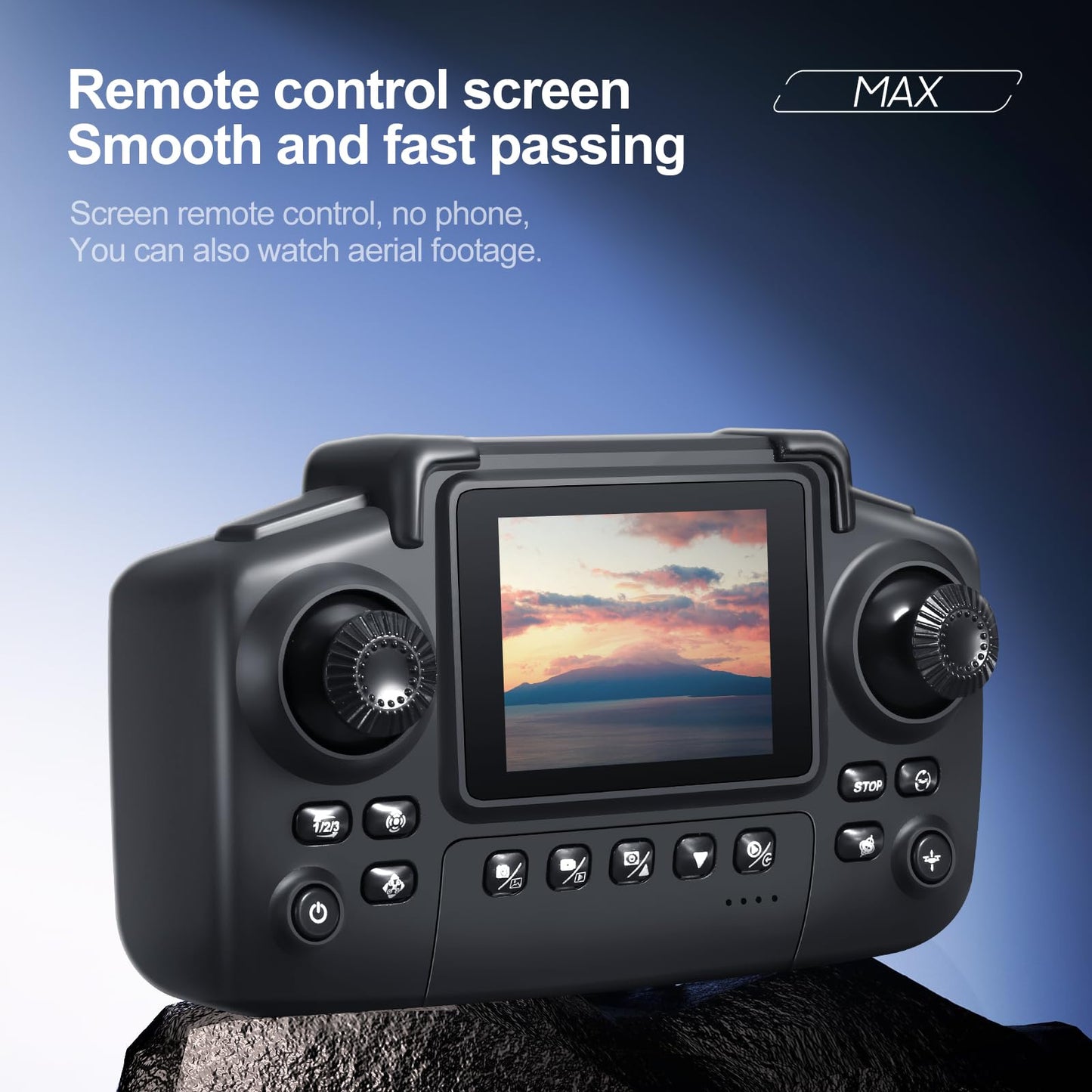 ikaufen E88 Drone with Built-in screen control, Camera for Adults RC Drone With 720P HD Dual Camera WiFi FPV Foldable Quadcopter Aircraft +1 Battery (E88 Dual camera Black)