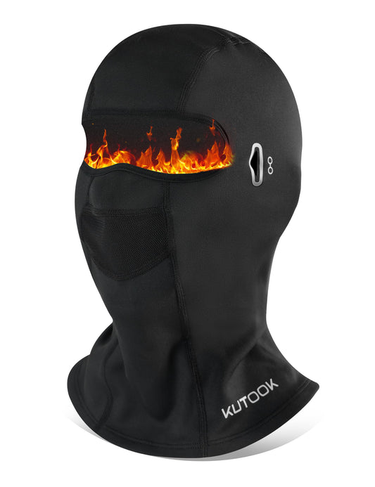 KUTOOK Black Balaclava Ski Mask Men Women Winter Motorcycle Football Full Head Face Mask Cold Weather Pasa Montañas para Hombre Black