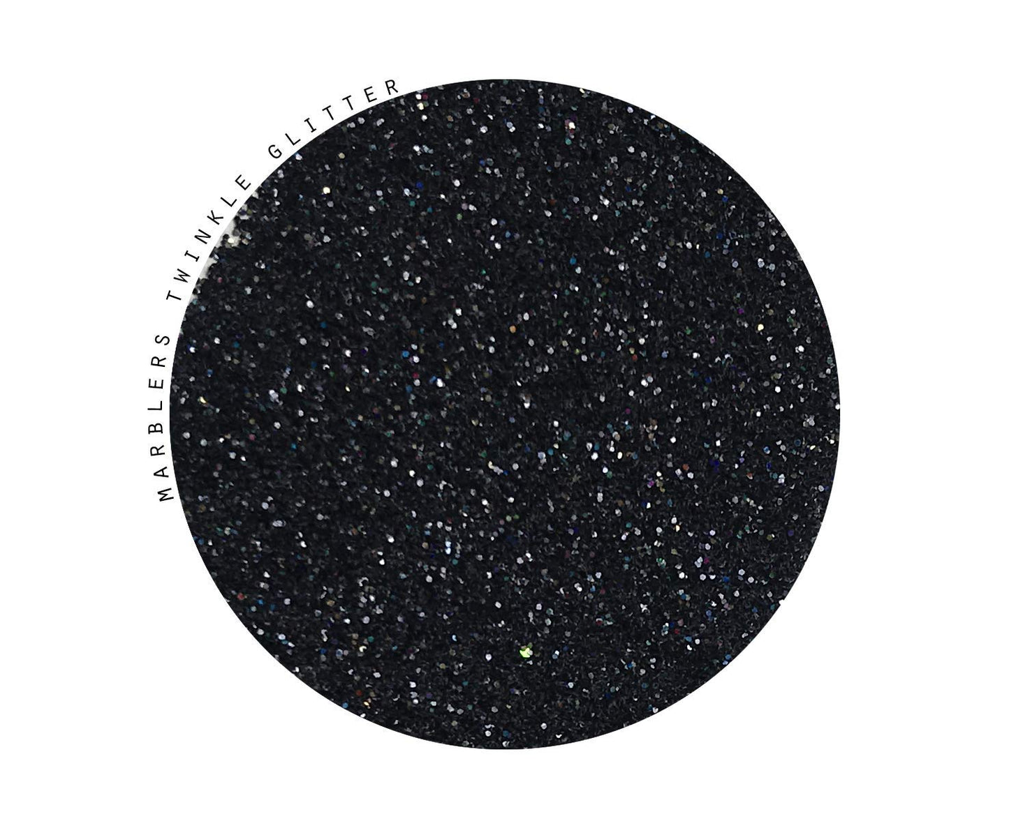 MARBLERS Twinkle Glitter [Black Knight] 1.5oz (42g) | Fine | Non-Toxic, Vegan, Cruelty-Free | Face, Body, Eyeshadow, Hair, Festival, Party Makeup | Nail Art, Polish | Resin, Tumbler, Slime, Craft