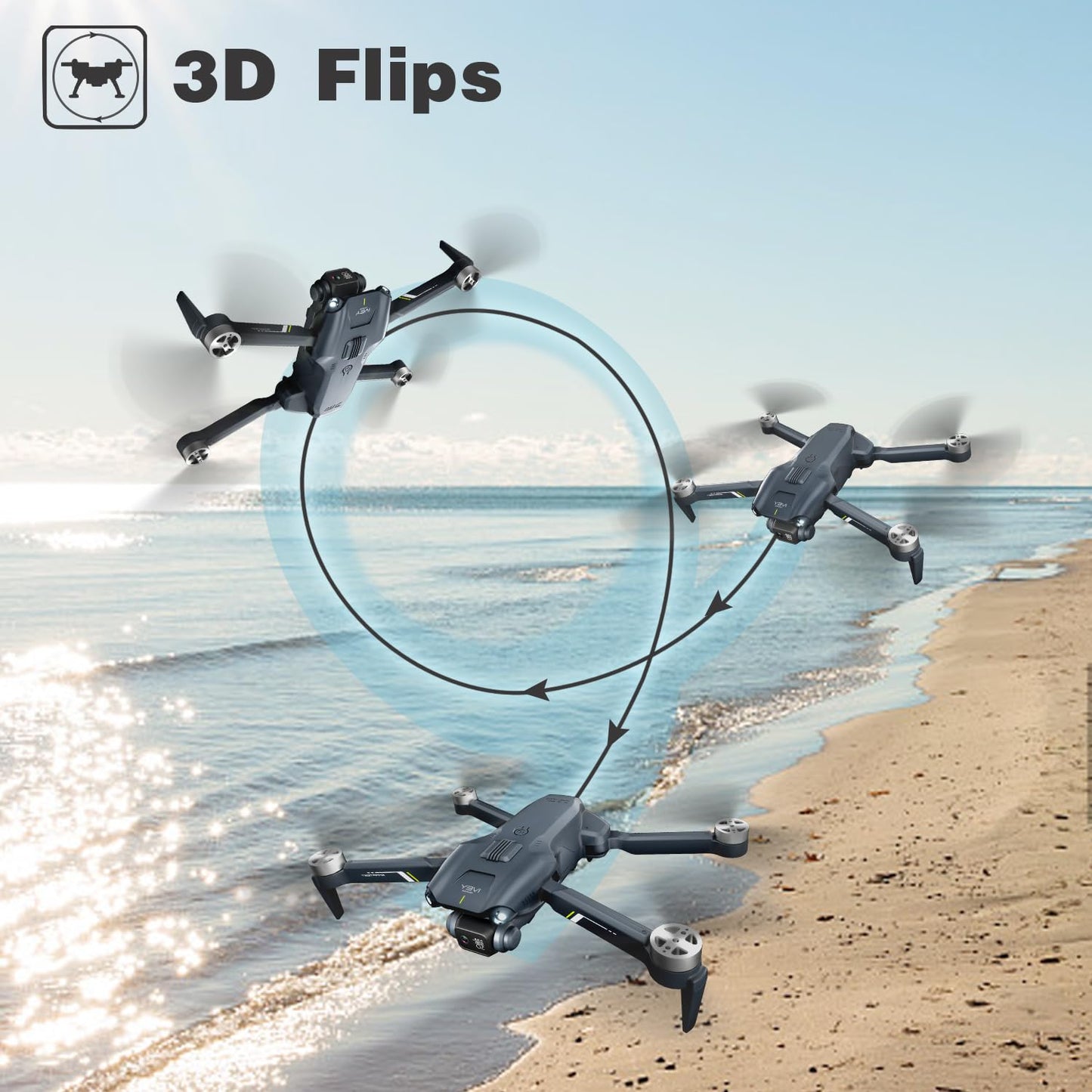 Jiakora Drone with Camera 1080P,Brushless Motor drone for Adults Foldable RC Quadcopter for Beginners Kids,2 Batteries, Altitude Hold, Optical Flow, 3D Flips,Toy Gifts for Boys Girls