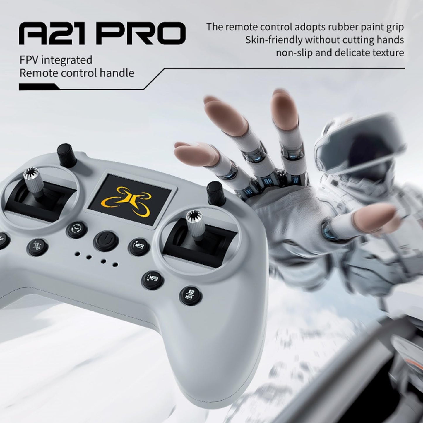 A21 PRO Drone, FPV Design, Unmanned Aerial Vehicle Airdrop, Brushless Motor, Optical Flow Localization, Active Obstacle Avoidance, 2 batteries. (White-2 batteries)