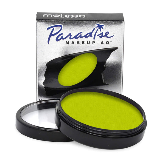 Mehron Makeup Paradise Makeup AQ Pro Size | Stage & Screen, Face & Body Painting, Special FX, Beauty, Cosplay, and Halloween | Water Activated Face Paint & Body Paint 1.4 oz (40 g) (Lime)