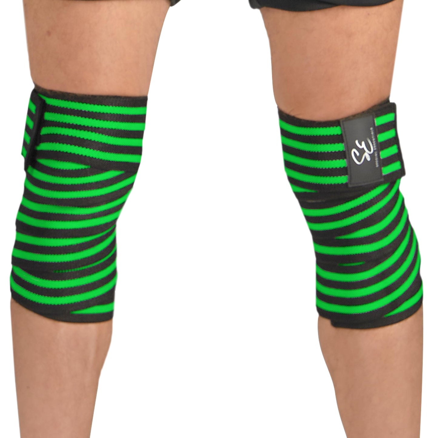 Special Essentials Knee Wraps for Weightlifting with Strap (2 Pack) - 72 Inches Flexible Support for Men & Women, for Powerlifting, Squats, Leg Press, and Cross Training