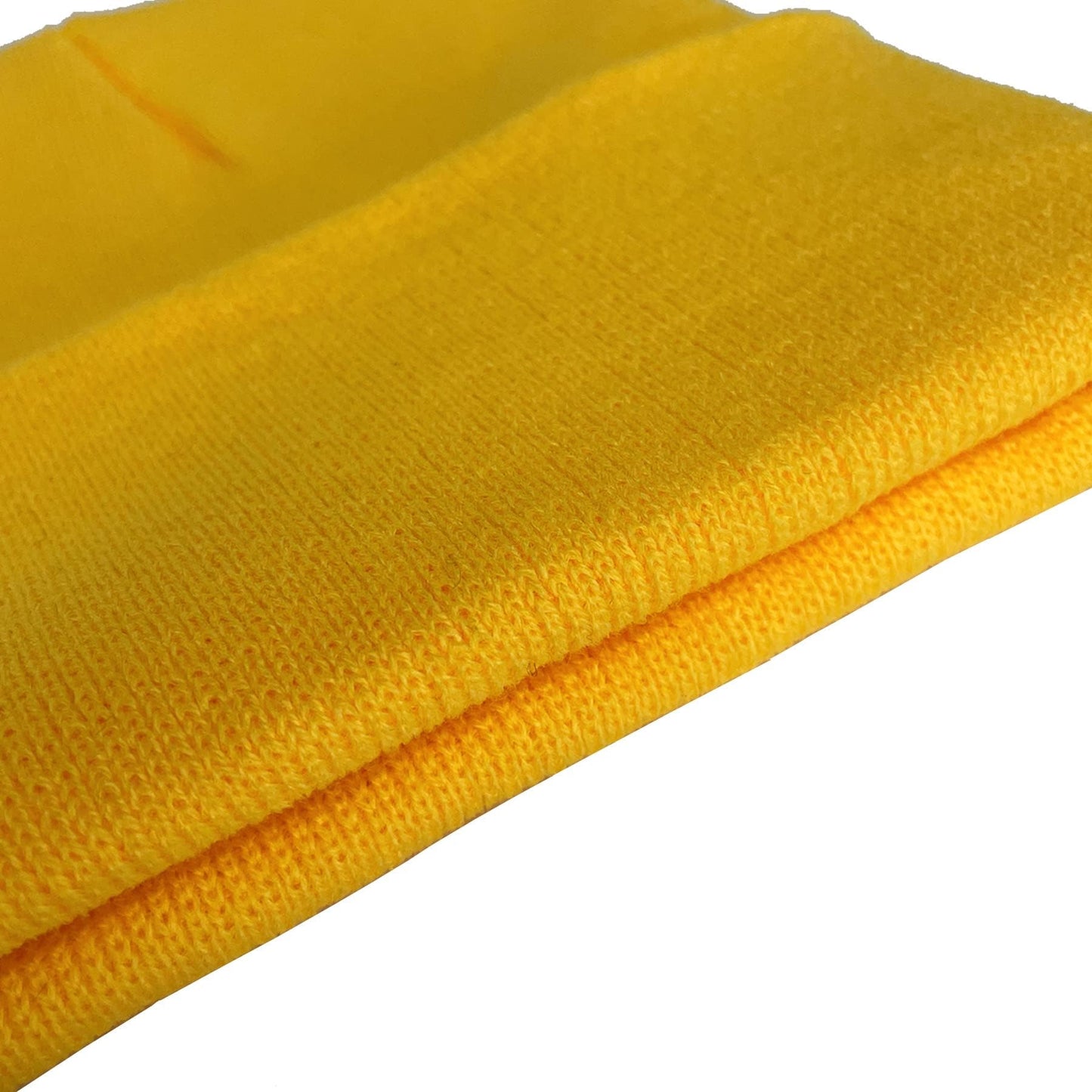 NPQQUAN 2 Packs Unisex Beanie Hats for Men Women Winter Knit Beanies Black+Yellow