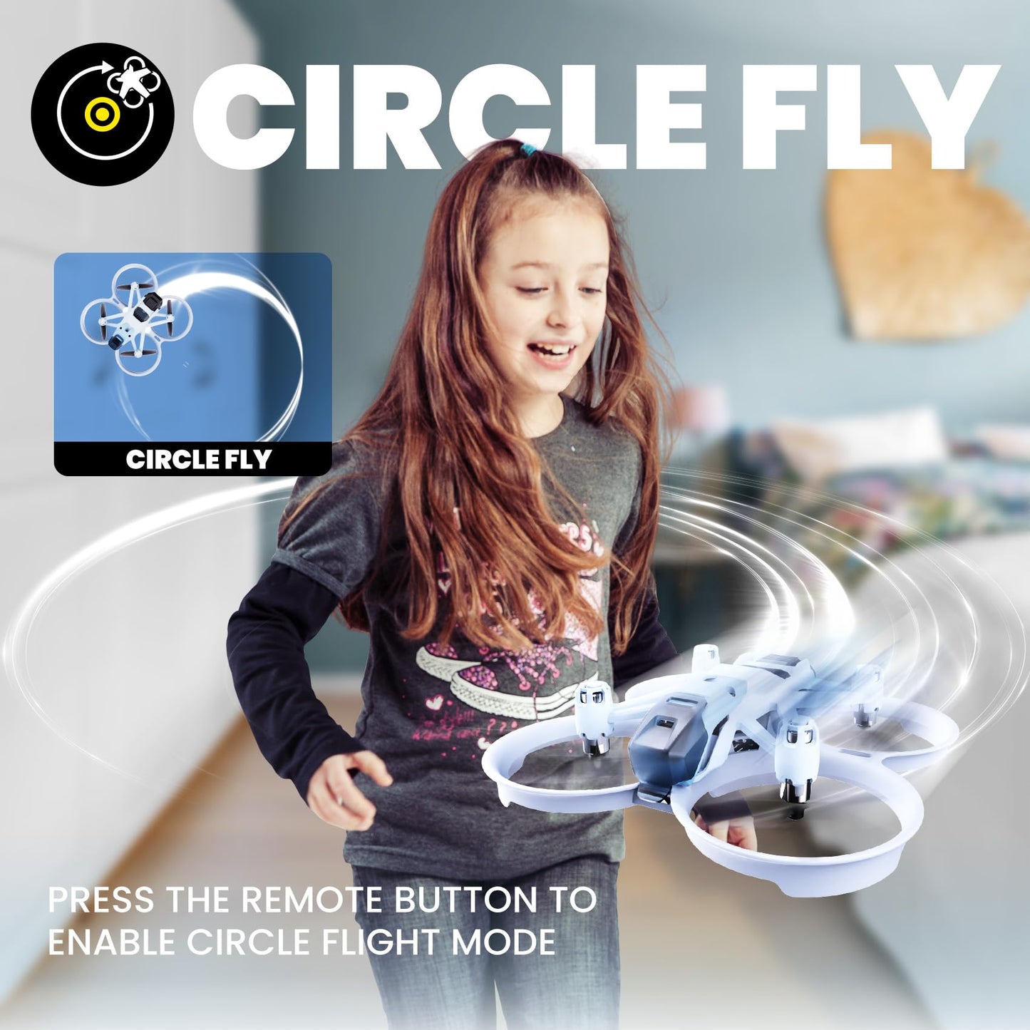 HISINGY Firefly EX Tiny Drones for Kids, Mini Micro Nano Indoor RC Quadcopter for Age 10-15 12-14 Boys,Kids Drone with 3 Speeds,Altitude Hold, 360°Flip, Headless Mode,Long Flight Time