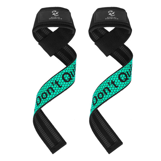 Special Essentials Wrist Straps for Weightlifting - Two-Sided Anti Slip Silicone Grip & Premium Padded Neoprene - Durable Gym Lifting Straps for Men and Women - Ideal for Bodybuilding & Powerlifting