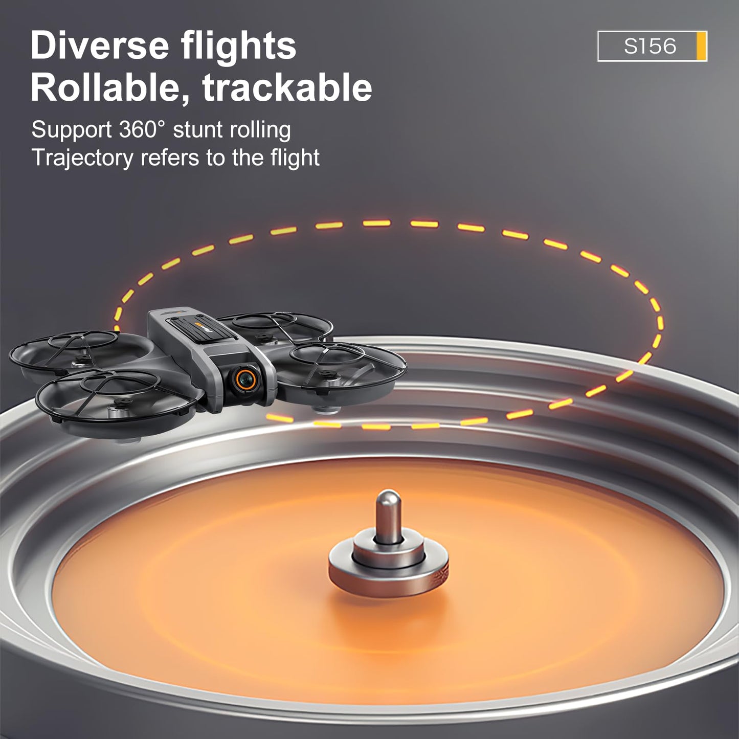 Drone with Camera for Adults, FPV HD Drones with LED Screen Controller with Brushless Motor Obstacle Avoidance Quadcopter S156 Mini Drones for Beginners, Stable Hover, One-Key Takeoff/Landing