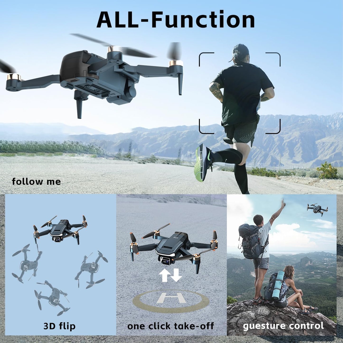 Super Enduring Brushless Motor Drone with 84 Mins Super Long Flight Time, Drone with 2K HD Camera for Beginners, CHUBORY A77 WiFi FPV Quadcopter, Follow Me, Auto Hover, 3 Batteries, Carrying Case