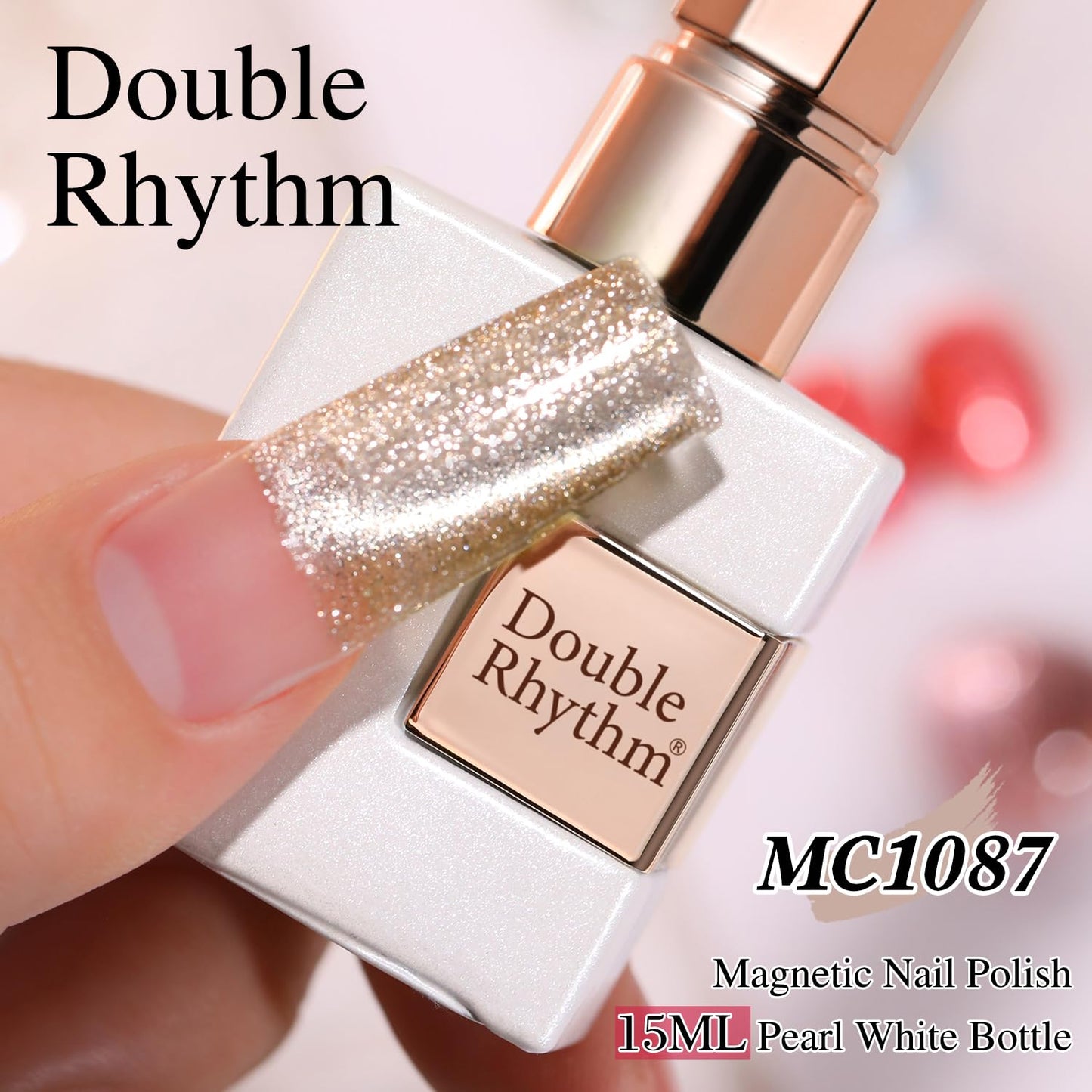 Double Rhythm 15ML Glitter Gel Polish Shimmer Reflective Holographic Color Magnetic for Nail Art Salon DIY at Home (MC1087)