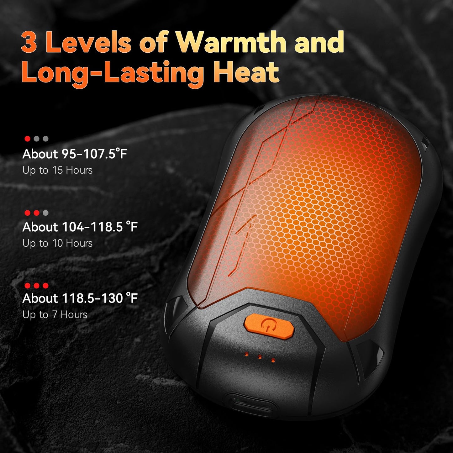 Rechargeable Hand Warmers - 2 Pack 4000mAh Electric Hand Heater, with AI Smart Chip 15 Hours Long Lasting, Heat Portable Pocket Heater, for Women, Men, 2024 Top