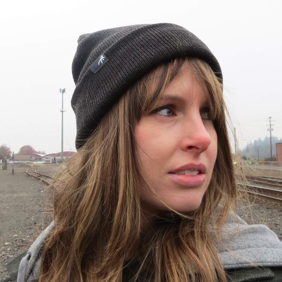 Grace Folly Slouch Beanie Hat Winter Cap for Men or Women (Many Colors) (Light Grey)