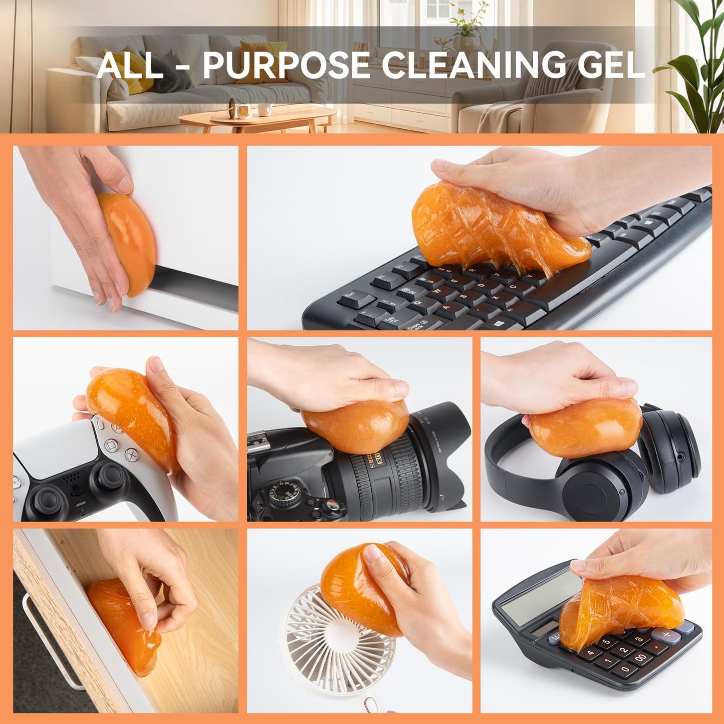 ASFSKY Car Cleaning Gel, Car Cleaning Putty for Car Detailing Car Slime for Cleaning Dust from Car's Air Vents, Dashboard, Cup Holder with Car Cleaner Gel Dust Cleaning Gel