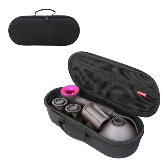 WOKEMA LOVE Hard Protective &Presentation Supersonic (Nural) Hair Dryer Only (Carry-ing) Travel Case Storage Bag Holder for Dy-son Supersonic HD07 HD16 /15/08/01/Laifen Two Way Zipper, Cuter, Black