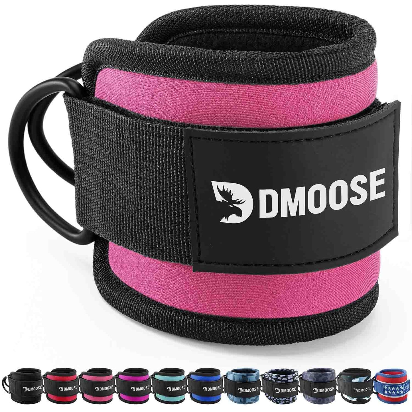 DMoose leg strap for cable machine - One Size Fit with Premium Padding, gym leg straps, glute straps for working out, Booty Workouts, Leg Extension, Hip Abductors