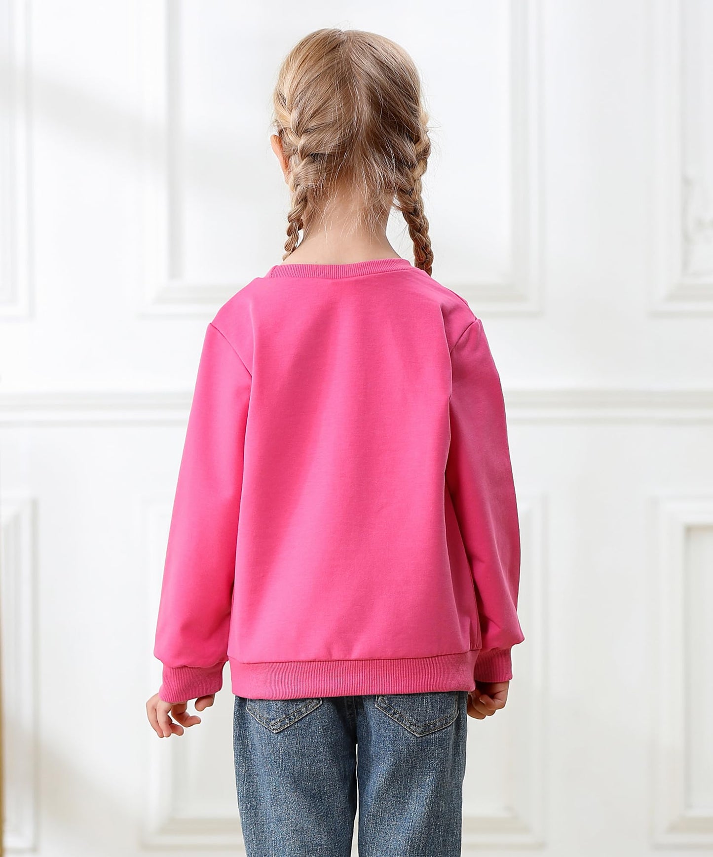 ADXSUN Toddler Girl Big Sister Sweatshirt Embroidered Letters Pullover Top Fall Outfits Winter Clothes