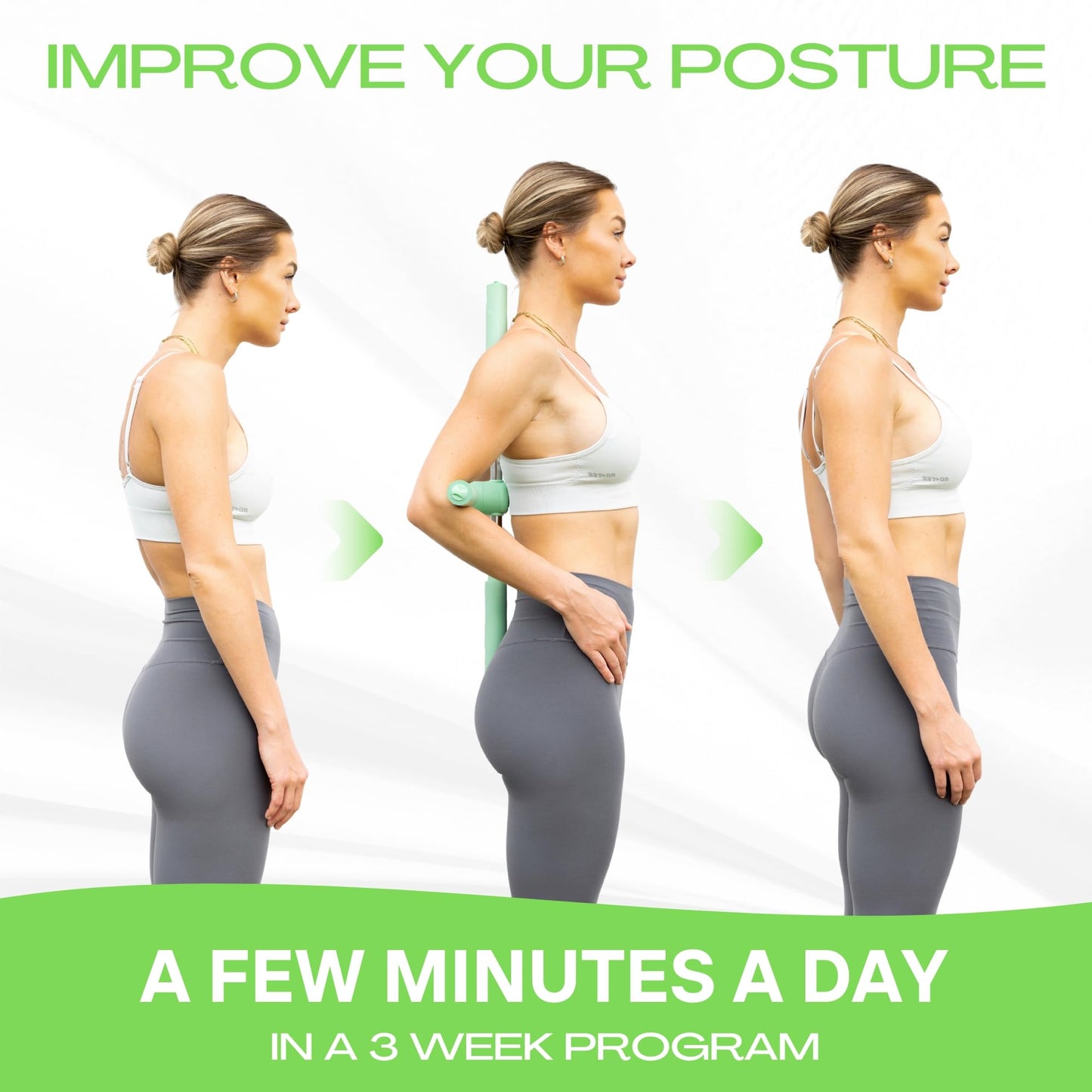 BodyTree Posture Corrector Yoga Cross Stick - Back Pain Relief for Men Women - Stretcher and Straightener for Upper and Lower Back - Stretch Pole - Neck Hump Equipment Sets bar Device Brace