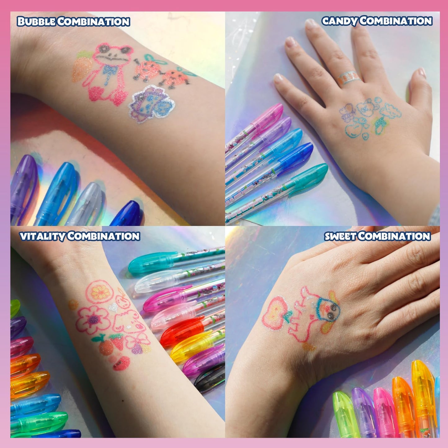 L.O.L Surprise 16 Piece Glitter Pen Body Art Set, Glittery and Bright Colors, Ages 3+ by Townley Girl