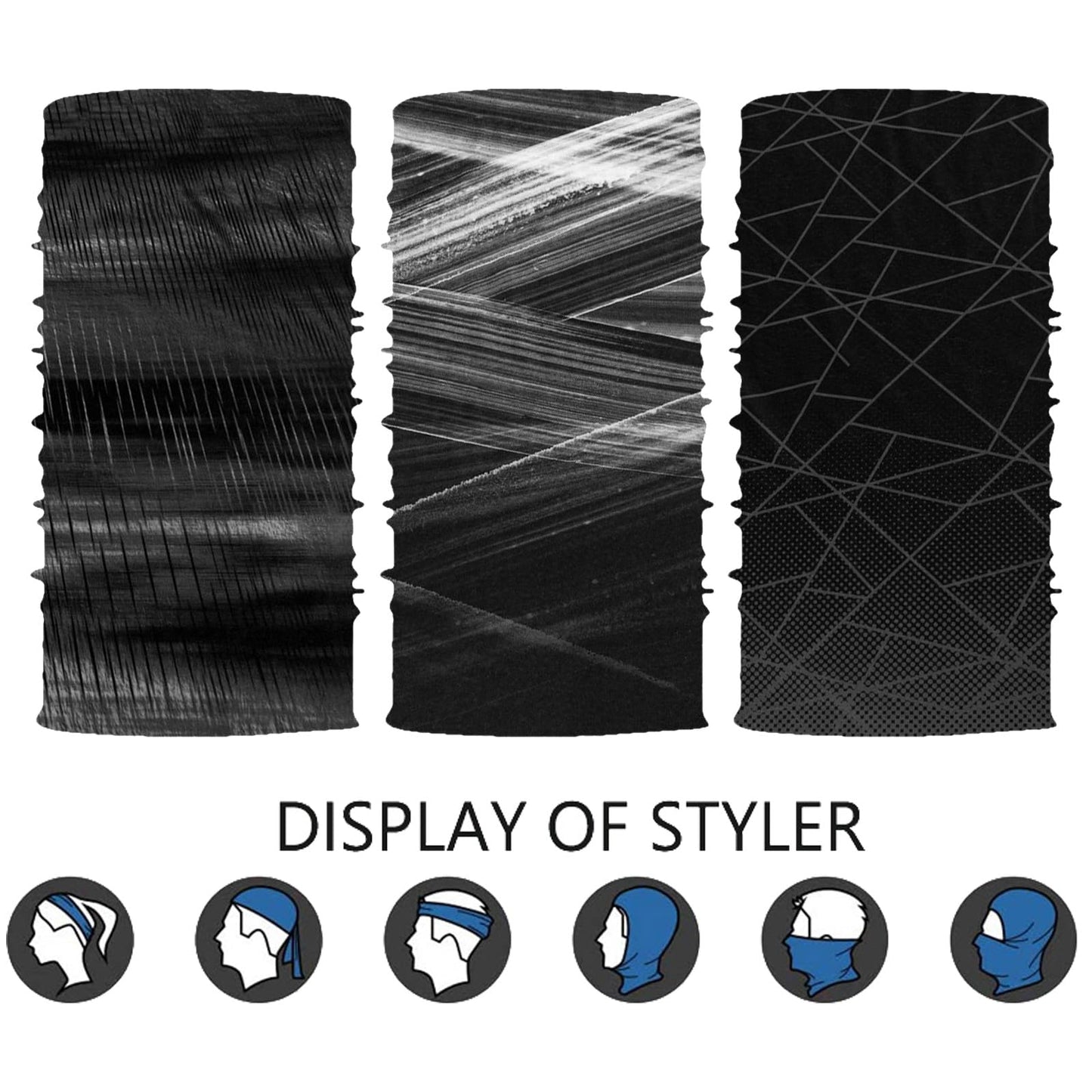 Neck Gaiter Mask Face Scarf Bandana Tube Cover Headwear Balaclava Headband Headwrap for Men and Women