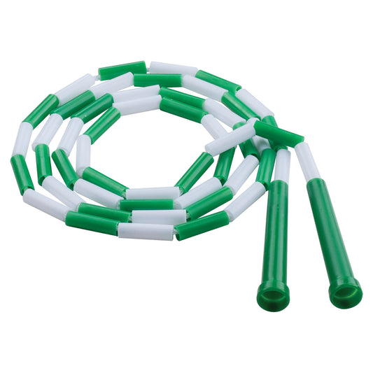 Champion Sports Classic Plastic Segmented Beaded Jump Ropes - Phys. Ed, Gym, Fitness and Recreational Use, 6'L, Green/White