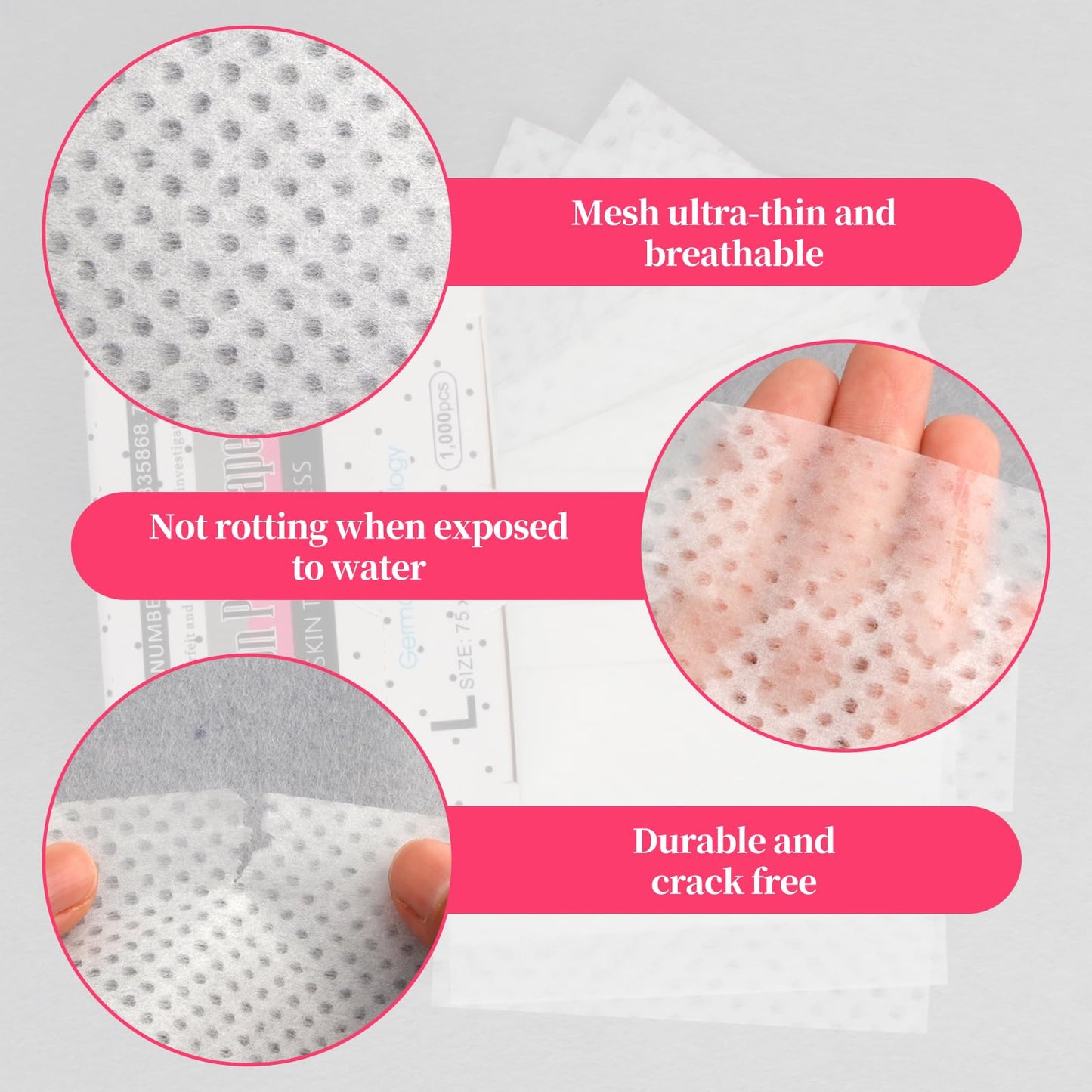 Hair Perm Paper, 1000pcs Ultra-thin Mesh Breathable Extraction Designs Perming Paper Suitable Hair Salon Shop Professional Stylist Home Salon Tool(1 Box)