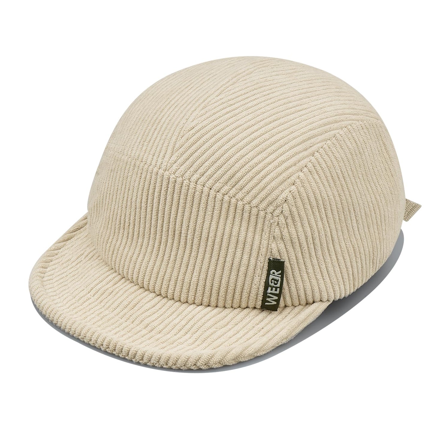 CLAPE Short Brim Baseball Cap 5 Panel Camp Hat Strapback Hat Unstructured Dad Hat Foldable Soft Ball Cap Warm Winter Fitted Cap
