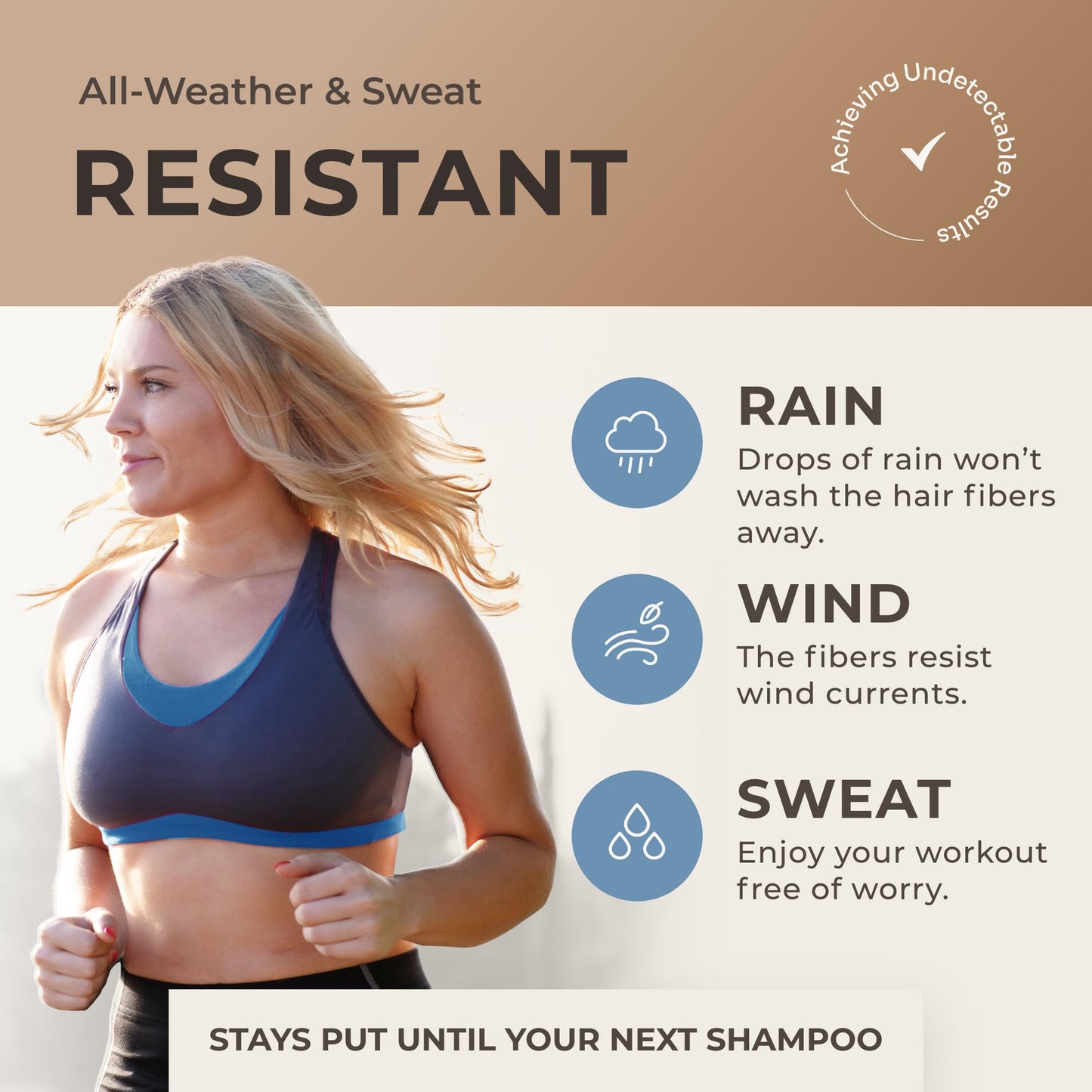 CONFIERR Keratin Hair Fibers for Men & Women - Fill In Fine or Thinning Hair, Instantly Thicker, Fuller Looking Hair (Light Brown 15g)