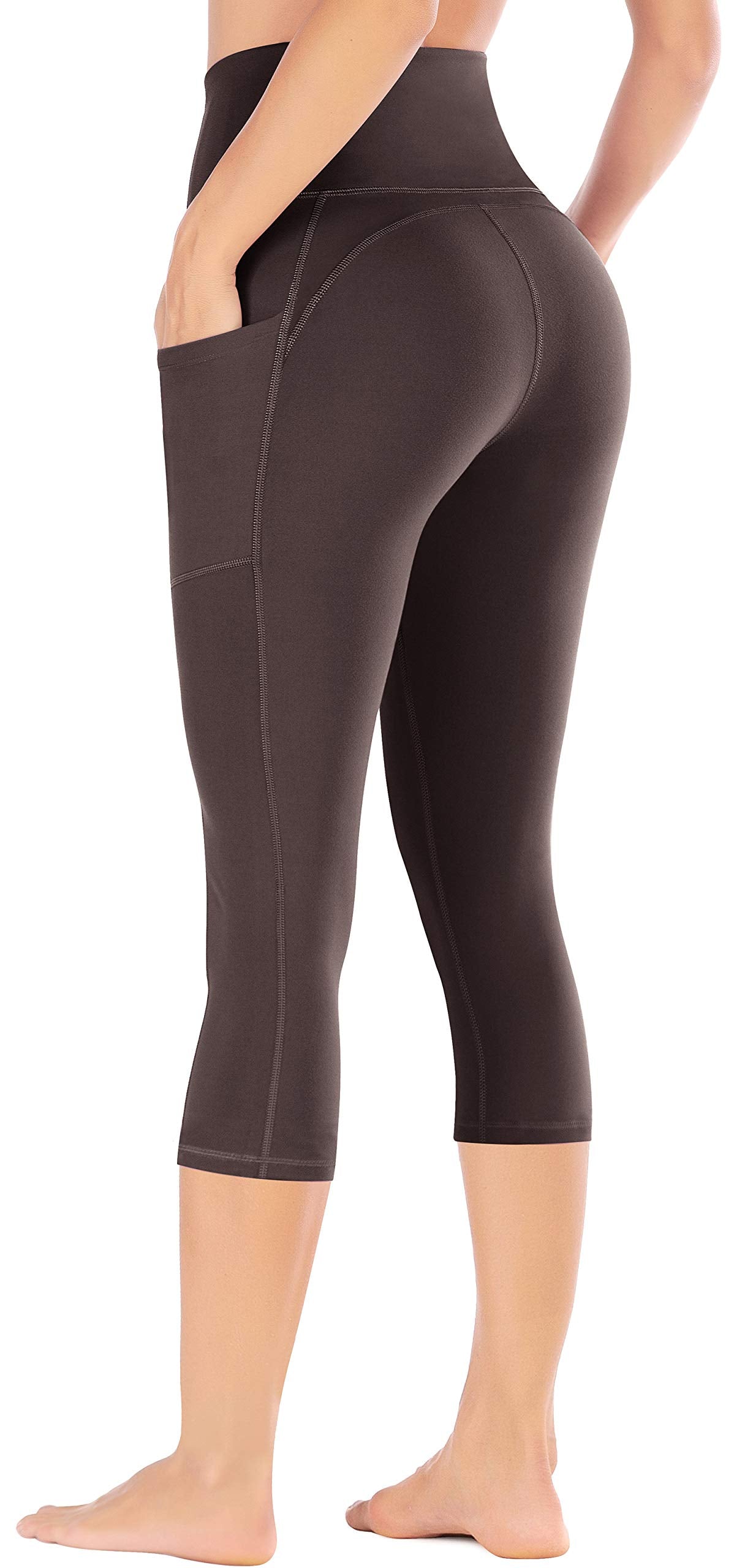 Ewedoos Womens Yoga Pants with Pockets Capri Leggings for Women Tummy Control Workout Leggings Compression Capris Pants