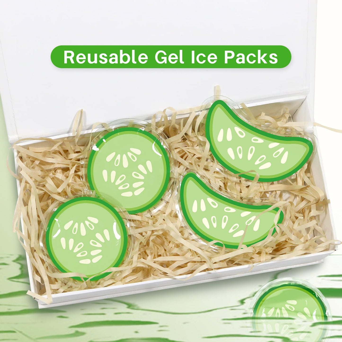 ZNÖCUETÖD Reusable Gel Eye Pads for Puffiness & Dark Circles - Cold/Warm Therapy Compress with Cooling Under Eye Patches, Reduces Wrinkles & Redness, Pain Relief Eye Mask for Relaxation