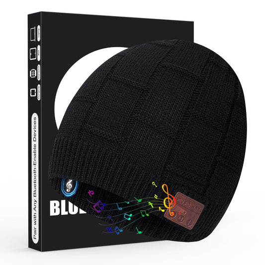 5.2 Bluetooth Beanie for Men & Women, Winter Knit Music Hat with Cordless Headphones, 24 Hour Play time, Built-in Microphone and HD Stereo Speakers, Unique Christmas Tech Gifts for Outdoor Homes