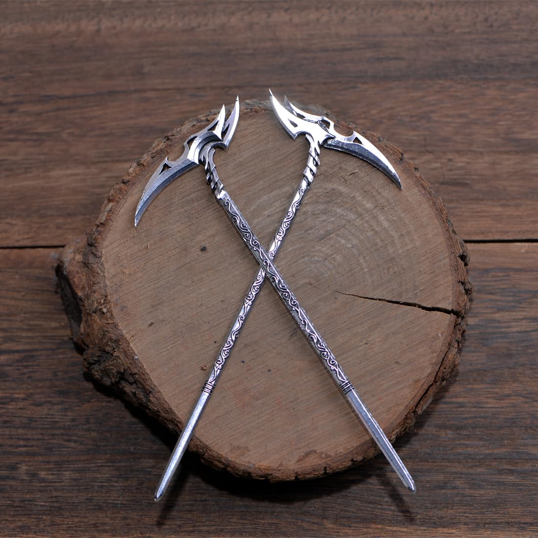 LANGHONG 2PCS Renaissance Scythe Hair Pin For Women Knot Hair Accessories Hair Styling Pins (RSAM)